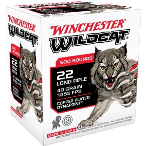 Winchester Wildcat .22LR Ammo 500 Rounds 40GR CP Dynapoint 1255fps WW22LRB