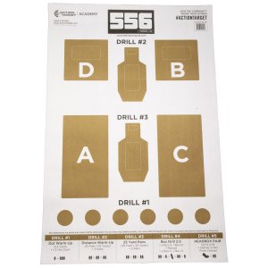 Action Target GS-556TRALAB-100 Training Targets Brown/White 100/Box