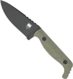 CobraTec Kingpin CTKPODG 4 In Fixed Blade OD Green D2 Steel Kydex Sheath