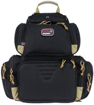 GPS Handgunner Backpack Black/Tan 1000-Round Capacity