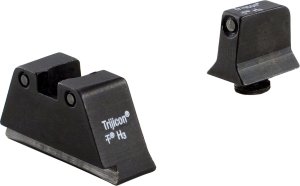 Trijicon Bright & Tough Suppressor Night Sight Set, Glock 9mm/.40, Shock-Resistant, 3-Dot Iron, Black