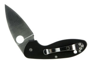 Spyderco Efficient C216GP 2.98 In Plain Edge Black G-10 Handle