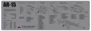 TekMat TEKR36AR15GY AR-15 Cleaning Mat Gray Rubber 12"x36"
