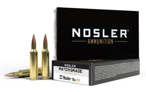 Nosler Match Grade .22 Nosler Ammo 70 gr RDF 20/box