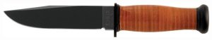 Ka-Bar Mark I Knife 2225 5.125 In Leather Handle 1095 Cro-Van Sheath