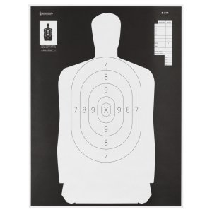 Action Target B34R100 Qualification Reverse Silhouette Paper 25PK