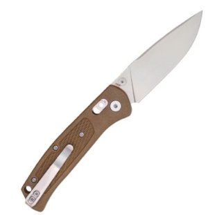 CobraTec EDC Scout Grivory Bar Lock Knife Folding Blade Mocha
