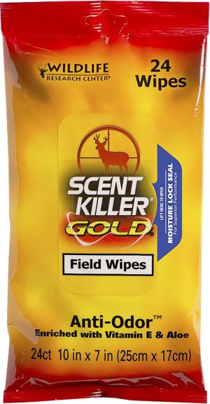 Wildlife Research Center Scent Killer Gold Field Wipes 24 Pack