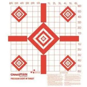 Champion 47388 16 In Paper Sight-In Target 10 Pack Red/White