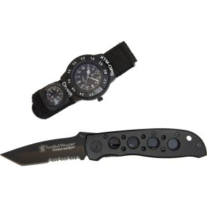 S&W SWXTMOPS2 Extreme Ops Combo 3.18" Folding Plain Black 420 Stainl...