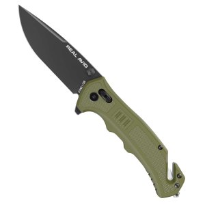 Real Avid AVRAV4 RAV-4 3.25" Drop Point 8Cr13MoV Blade OD Green Handle