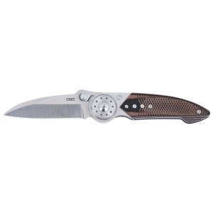 Crkt Walker 2.93" Plain Edge Folder Ss/Wood Blade BTN Lock