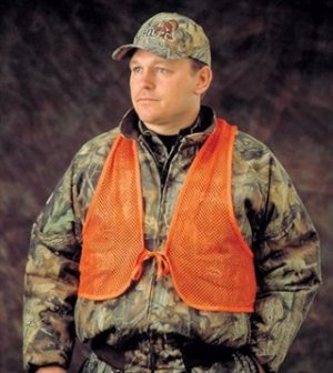 GSM Outdoors Blaze Orange Adult Mesh Hunting Vest Model HS-02006