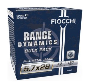 Fiocchi Range Dynamics 57FMJ40 5.7x28mm 40gr FMJ 150rd Box