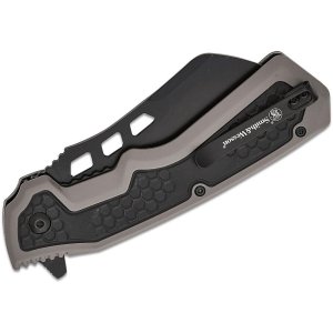 Smith & Wesson Extraction and Evasion Assisted Folding Knife 3-1/2 Cleaver Blade Black