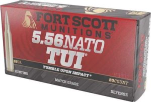 Fort Scott Munitions 556062SBV1 5.56x45mm 62gr Brass 20rd