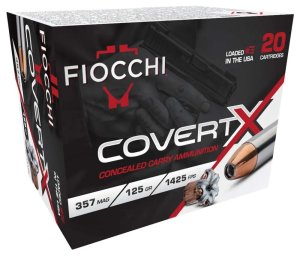 Fiocchi 357CCWA CovertX 357 Mag 125gr JHP Pistol Ammo 20 Rounds