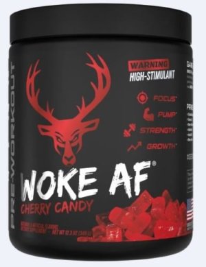 Bucked Up Woke AF Pre-Workout Cherry Hard Candy 30 Serving Tub