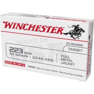 Winchester Ammo USA223R1KY USA 223 Rem 55 gr Full Metal Jacket (FMJ) 20...