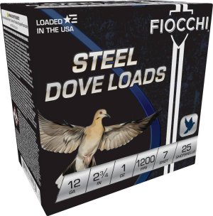Fiocchi 12DLS17 12 Gauge 2.75In #7 1oz 25Rd Dove & Quail