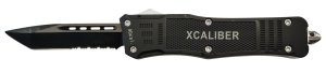 Xcaliber 40 Cal Large OTF Tanto 3.80in 440C SS Blade Serrated