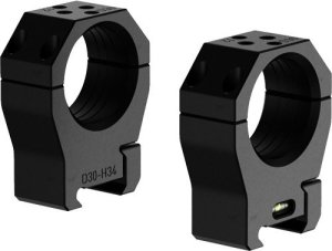 Audere PR0007 PSR 30mm Medium Scope Rings, Black, 7075-T6 Aluminum