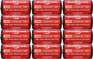 SureFire SF12A-BB CS 123A Lithium Batteries 12-Pack Clamshell