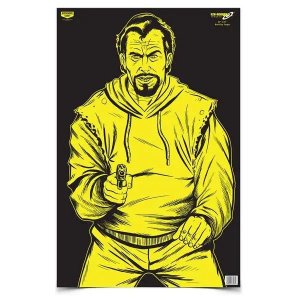 Birchwood Casey EZE-Scorer 37035 Silhouette Target 23 in Black Yellow 5 Pac