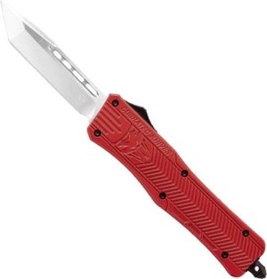 CobraTec MRCTK1MTNS Medium OTF Knife 3" D2 Tanto Blade Red Aluminum