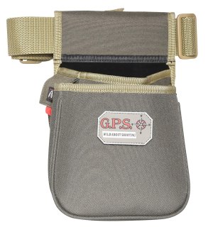 G-Outdoors GPS-960CSPRK Double Shotshell Pouch, Rifle Green/Khaki Trim