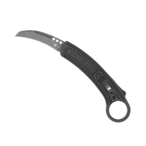 Cobratec CTBK OTF Karambit D2 Blade Black 6061-T6 Aluminum Chassis