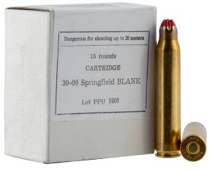 PPU PPB3006 .30-06 Springfield Blank Ammo 15 Rounds Full Case Brass