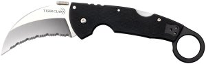 Cold Steel CS22KFS Tiger Claw 3.5" S35VN Serrated Folding Knife