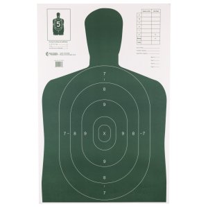 Action Target B-27E Economy Silhouette 23"x35" Heavy Paper Green 100-Pack
