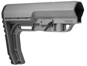 Battlelink Minimalist Stock MilSpec Grey Md: BMSMI