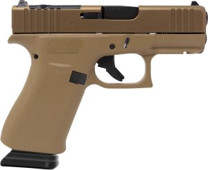 Glock 43X FR MOS Coyote Austrian 9mm Luger 15+1 3.410 Brown Polymer