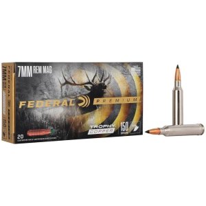 Federal Premium 7mm Rem Mag 150 gr Trophy Copper 20/Box P7RTC3