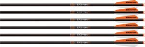 Easton 930074 XBow Bolt 9mm Carbon 20" 3" Vanes Half Moon 6-Pack