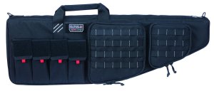GSM Outdoors GPS-T35ARB 35 In Tactical AR Rifle Case Black Handgun Storage