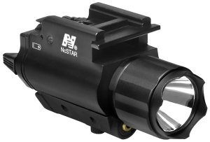 NcStar AQPFLSG Flashlight & Green Laser Combo 200 Lumens Black Anodized