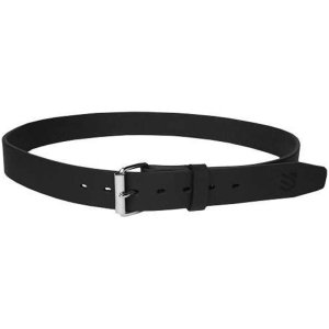 Blackhawk 410248BK EDC Gun Belt, Standard Buckle, Black Leather, 48/52