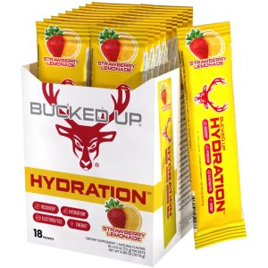 Bucked Up Hydration 2.0 Strawberry Electrolyte Drink 18ct
