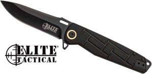 Master Cutlery ETA001BK 3.5" Drop Point Folding Knife Black