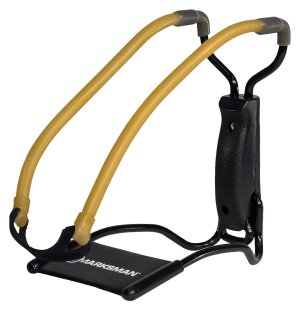 Marksman 3040 Folding Slingshot - Yellow Classic Band, Black Handle