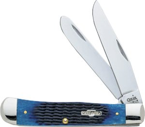 Case Cutlery Trapper 2BLD 4.125" Blue Bone Knife 02800