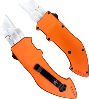 Templar Knife Squire Utility OTF Razor Plain Orange Anodized 5.38" Aluminum Handle