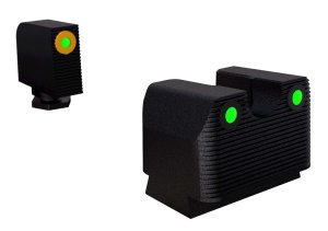 Rival Arms Tritium Sights Green Rear/Green w/Orange Front for Glock 17/19