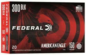 Federal American Eagle AE300BLK1 300 Blackout 150gr FMJ BT 20 Rounds
