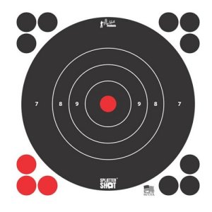 Pro-Shot Splatter Shot Bullseye Targets 12" White Peel & Stick - 12 Pack