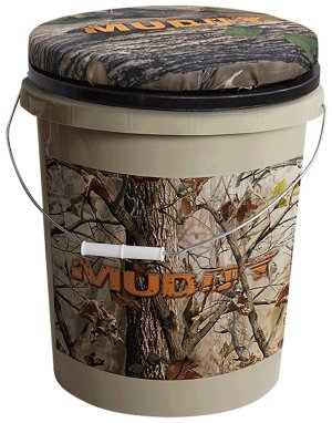 Muddy MUD-GS1204 Spin-Top Camo Bucket Seat 5 Gallon 360° View